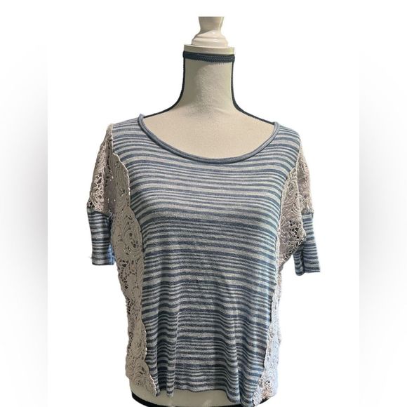 Free People side knit tee shirt size small - Picture 2 of 5